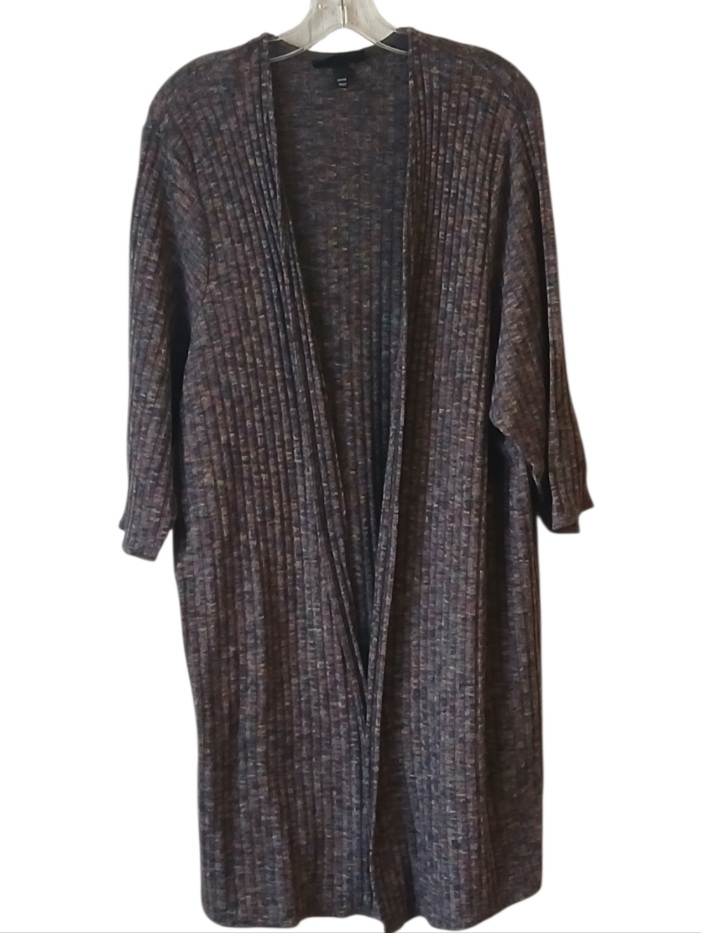 Lane Bryant Open-Front Ribbed Long Cardigan Sweater Size 22/24